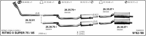 Imasaf 524000233 Exhaust system 524000233