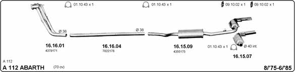 Imasaf 834000006 Exhaust system 834000006