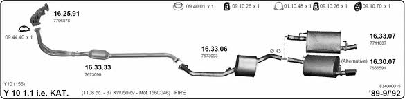  834000015 Exhaust system 834000015
