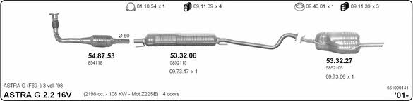  561000141 Exhaust system 561000141