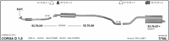  561000192 Exhaust system 561000192