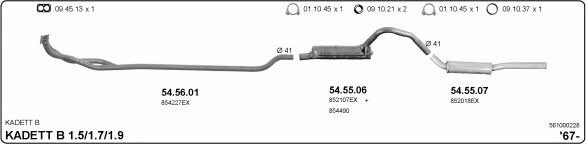 Imasaf 561000228 Exhaust system 561000228