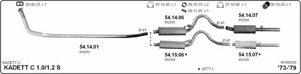 Imasaf 561000229 Exhaust system 561000229