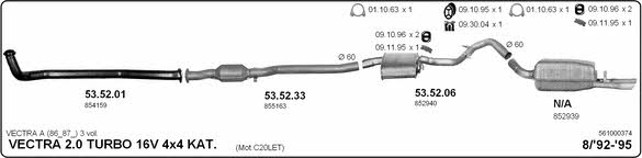  561000374 Exhaust system 561000374