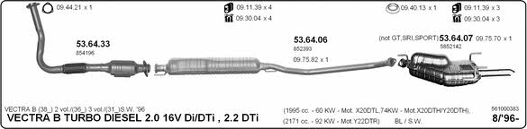 Imasaf 561000383 Exhaust system 561000383