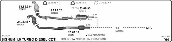 Imasaf 561000416 Exhaust system 561000416