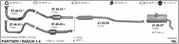  563000022 Exhaust system 563000022