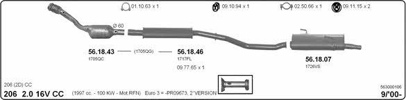  563000106 Exhaust system 563000106