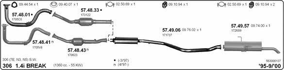 Imasaf 563000137 Exhaust system 563000137