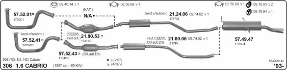 Imasaf 563000142 Exhaust system 563000142