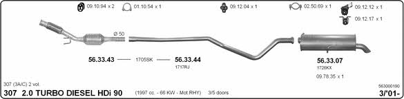 Imasaf 563000190 Exhaust system 563000190