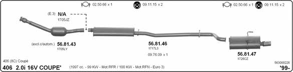 Imasaf 563000226 Exhaust system 563000226