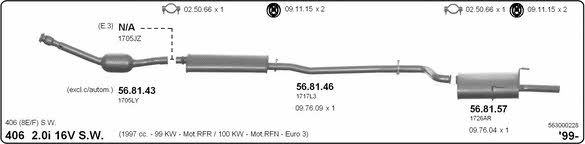  563000228 Exhaust system 563000228