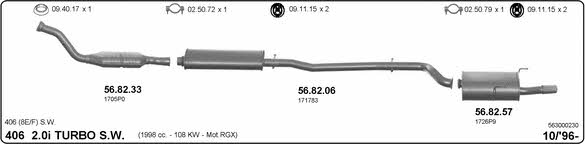 Imasaf 563000230 Exhaust system 563000230