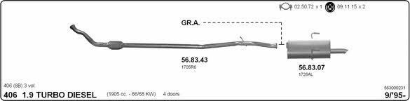  563000231 Exhaust system 563000231