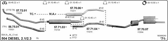 Imasaf 563000243 Exhaust system 563000243