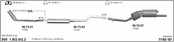 Imasaf 563000247 Exhaust system 563000247