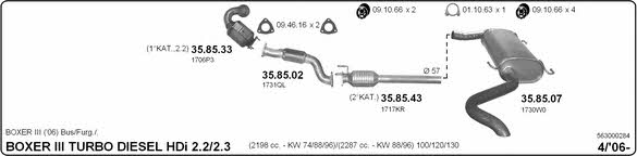 Imasaf 563000284 Exhaust system 563000284