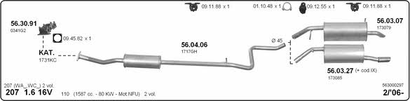 Imasaf 563000297 Exhaust system 563000297
