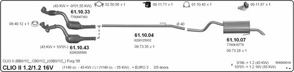  566000014 Exhaust system 566000014