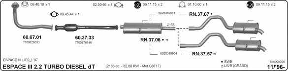 Imasaf 566000036 Exhaust system 566000036