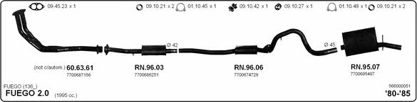  566000051 Exhaust system 566000051