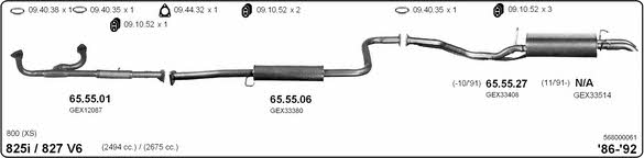 Imasaf 568000061 Exhaust system 568000061