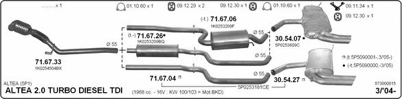 Imasaf 573000015 Exhaust system 573000015