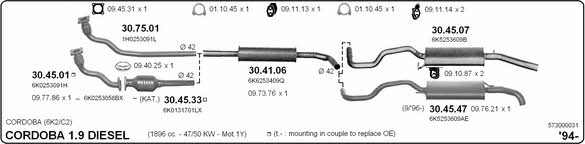 Imasaf 573000031 Exhaust system 573000031