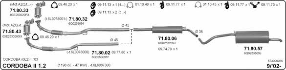 Imasaf 573000036 Exhaust system 573000036