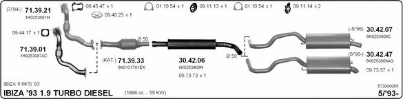 Imasaf 573000065 Exhaust system 573000065