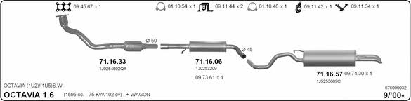 Imasaf 575000032 Exhaust system 575000032