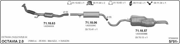 Imasaf 575000036 Exhaust system 575000036