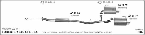 Imasaf 576000026 Exhaust system 576000026