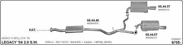 Imasaf 576000027 Exhaust system 576000027