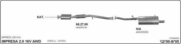 Imasaf 576000036 Exhaust system 576000036