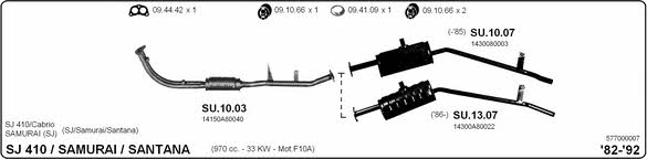  577000007 Exhaust system 577000007