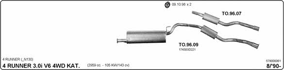 Imasaf 579000061 Exhaust system 579000061