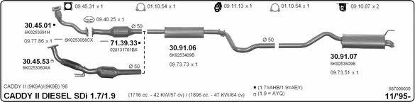  587000030 Exhaust system 587000030