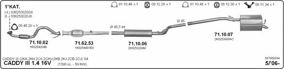 Imasaf 587000034 Exhaust system 587000034