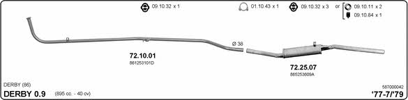 Imasaf 587000042 Exhaust system 587000042