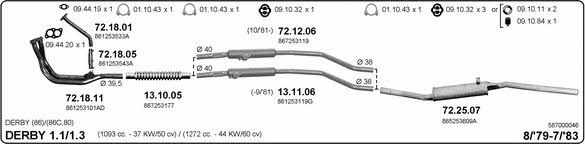 Imasaf 587000046 Exhaust system 587000046