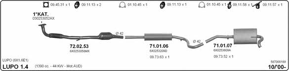  587000189 Exhaust system 587000189