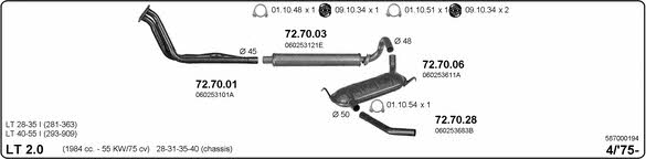 Imasaf 587000194 Exhaust system 587000194