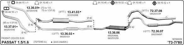 Imasaf 587000228 Exhaust system 587000228