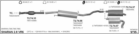 Imasaf 587000338 Exhaust system 587000338