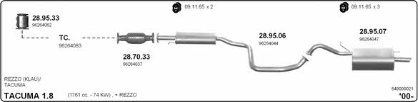 Imasaf 649000021 Exhaust system 649000021