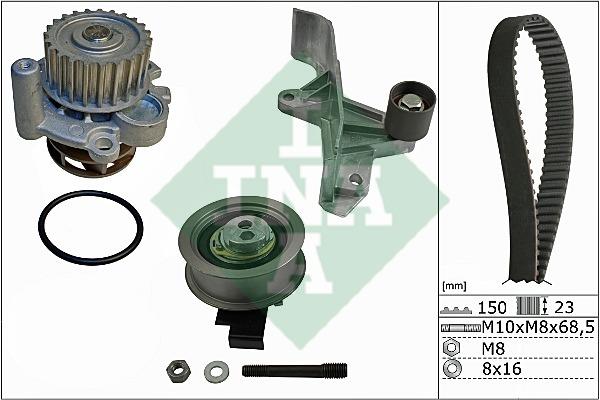 INA 530 0546 30 TIMING BELT KIT WITH WATER PUMP 530054630