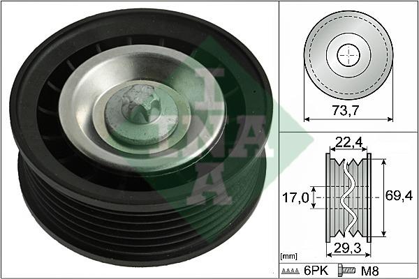 INA 532 0784 10 Idler Pulley 532078410