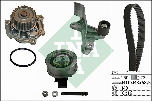 INA 530 0546 31 TIMING BELT KIT WITH WATER PUMP 530054631